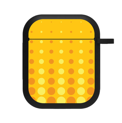 Yellow And Orange Dots Abstract Pattern AirPods Case