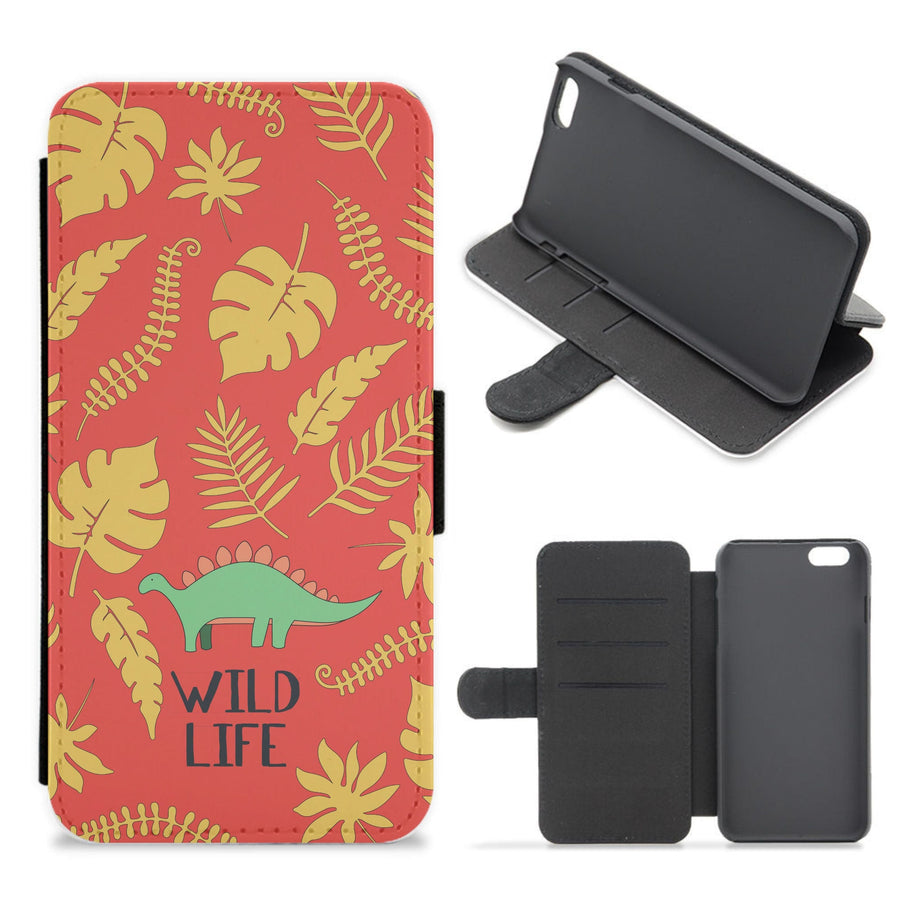 Wild Life - Dinosaurs Flip / Wallet Phone Case