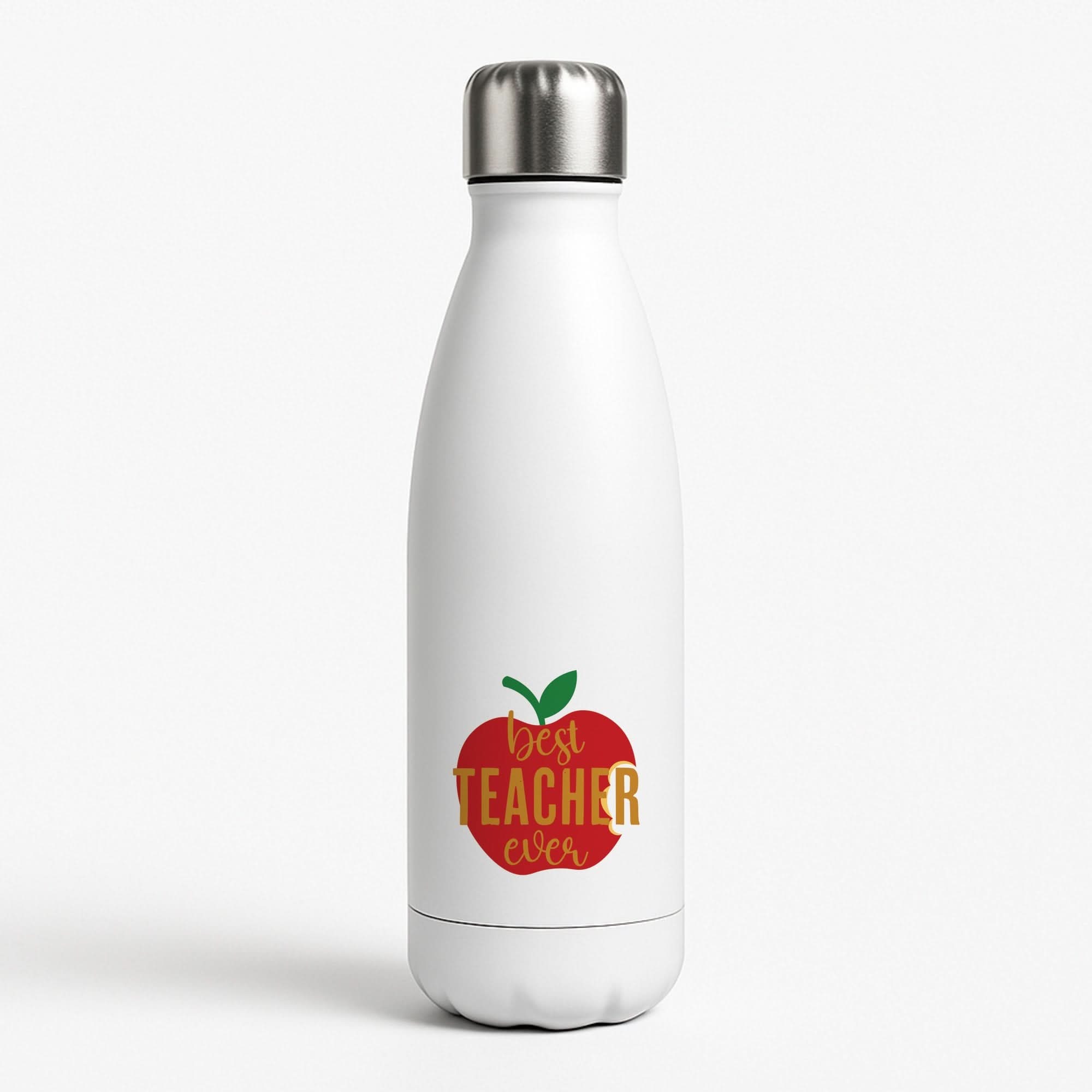 Apple Best Teacher Ever White Water Bottle
