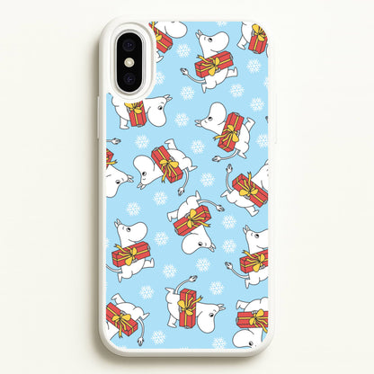 Present And Snowflakes Moom Pattern iPhone XS Max Case