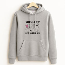You Can't Sit With Us Ghosts Unisex Grey Hoodie