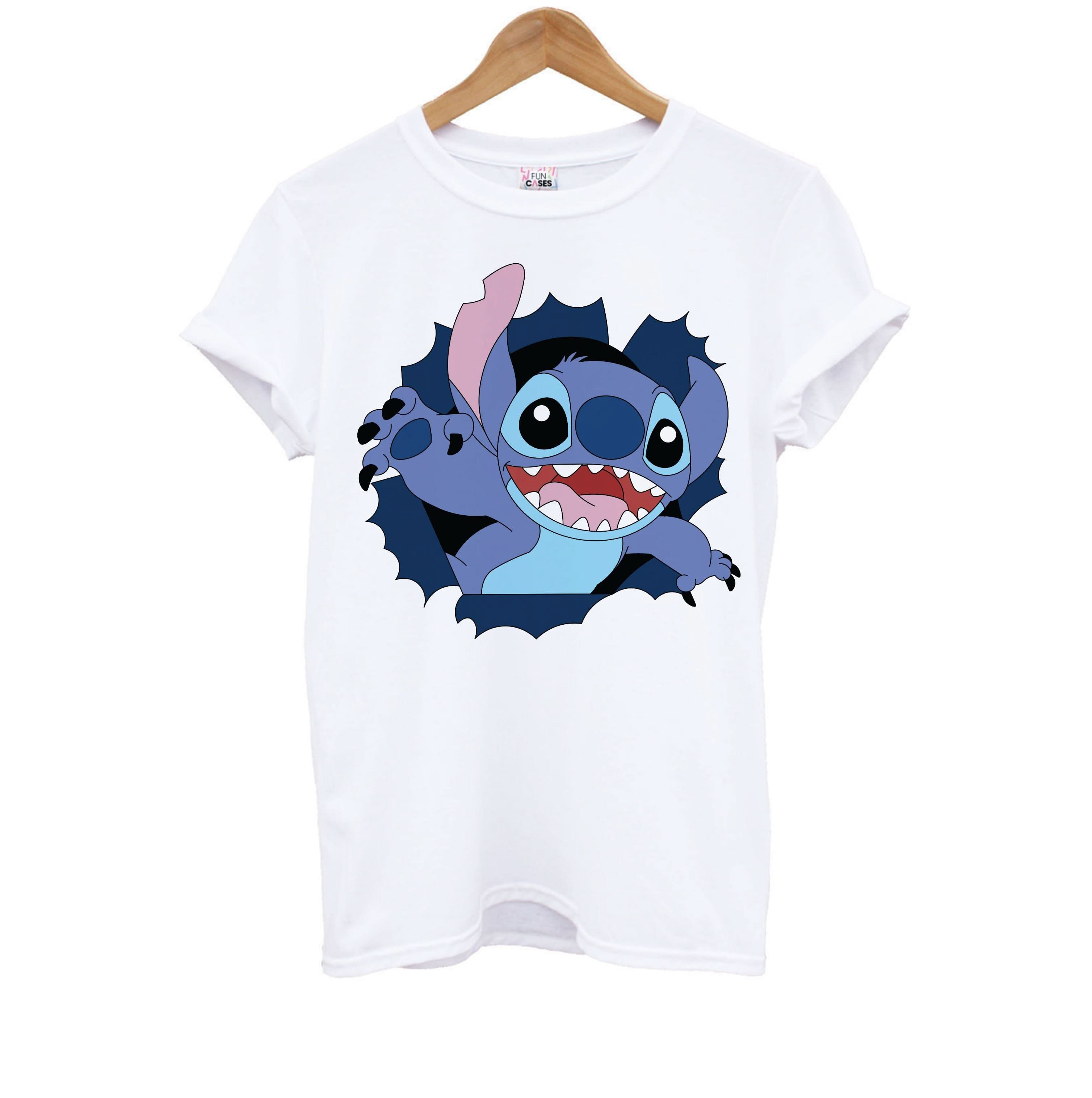 Torn Blue Alien Kids T-Shirt