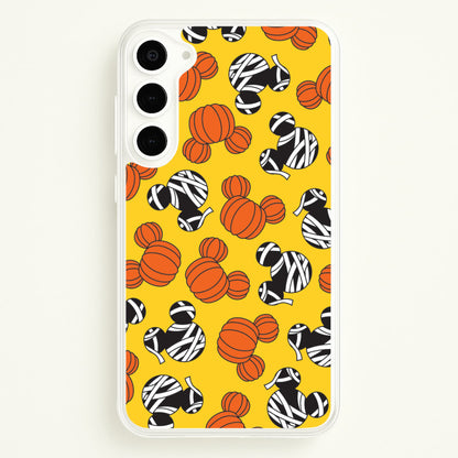 Pumpkin And Mummy Mouse Pattern Galaxy S23 Plus Case