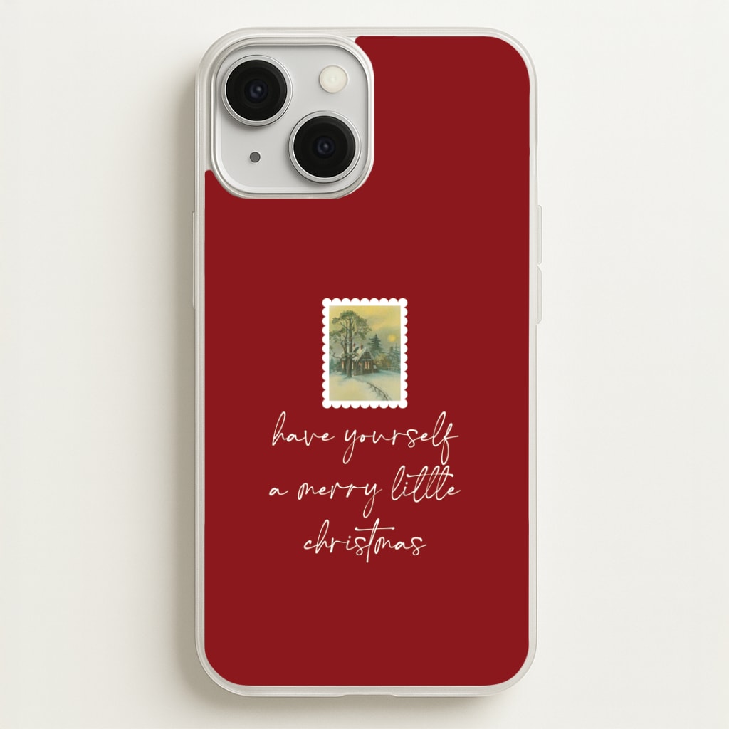 A Merry Little Christmas Stamp iPhone 13 Mini Case