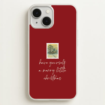A Merry Little Christmas Stamp iPhone 13 Mini Case