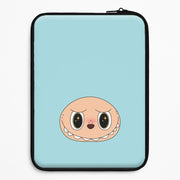 Cute Blue Monster Face Laptop Sleeve 1