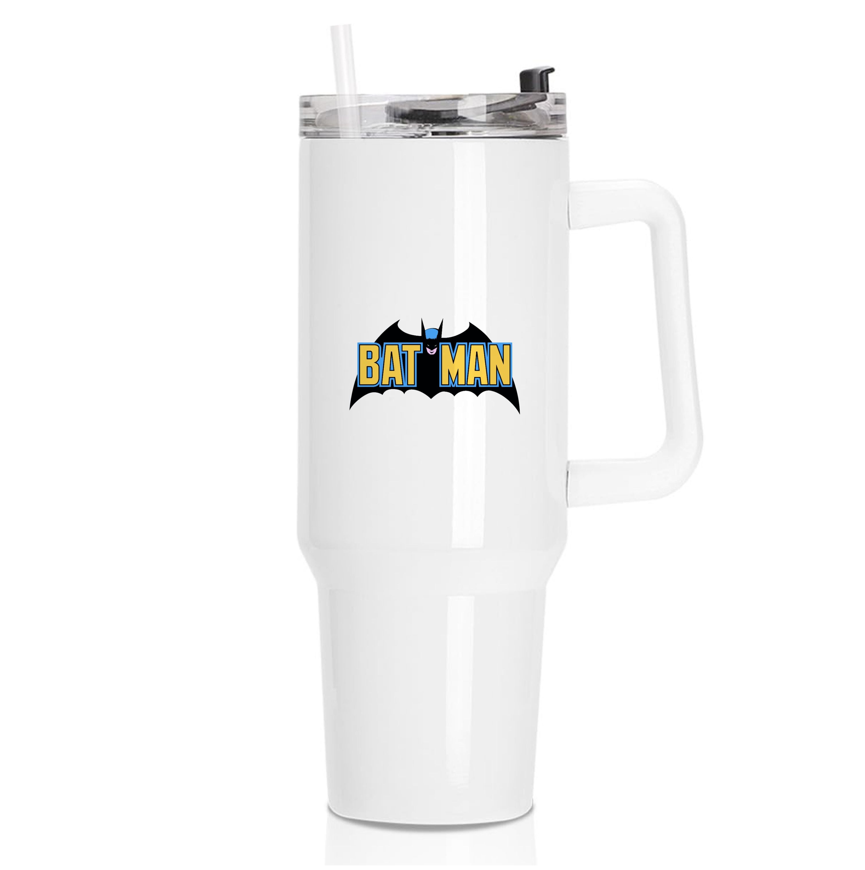 Yellow Bat Superhero Logo Tumbler