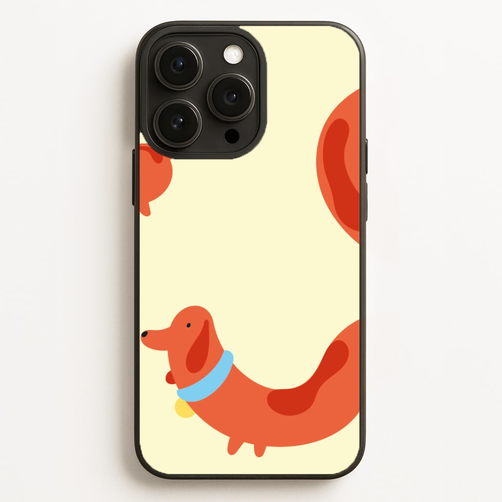 Sausage dog wrapped round - Dachshunds Phone Case for iPhone, Samsung Galaxy and Google Pixel