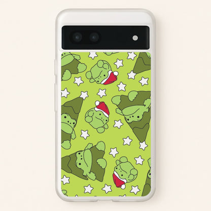 Christmas Frogs And Stars Plush Pattern Google Pixel 6a Case