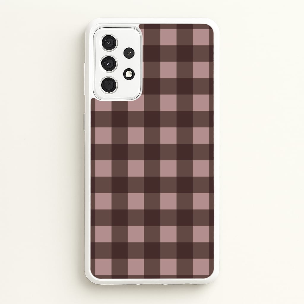 Chocolate Gingham Galaxy A52 / A52s Case