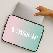 Gradient Personalised Name Laptop Sleeve 2