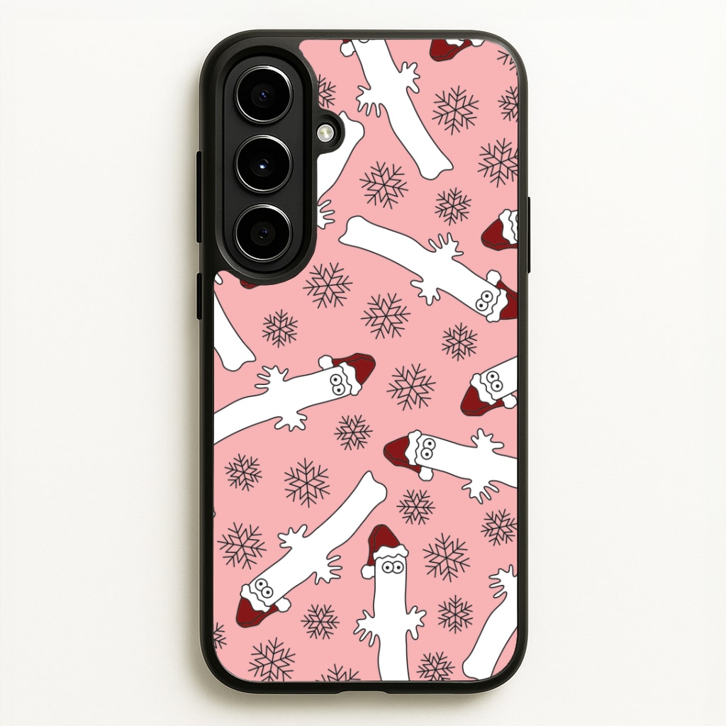 Wiggly Moom Xmas Hat Pattern Galaxy A56 Case