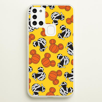 Pumpkin And Mummy Mouse Pattern Galaxy A21s Case