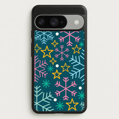 Colourful Christmas Symbols Pattern Google Pixel 10 / 10 Pro Case