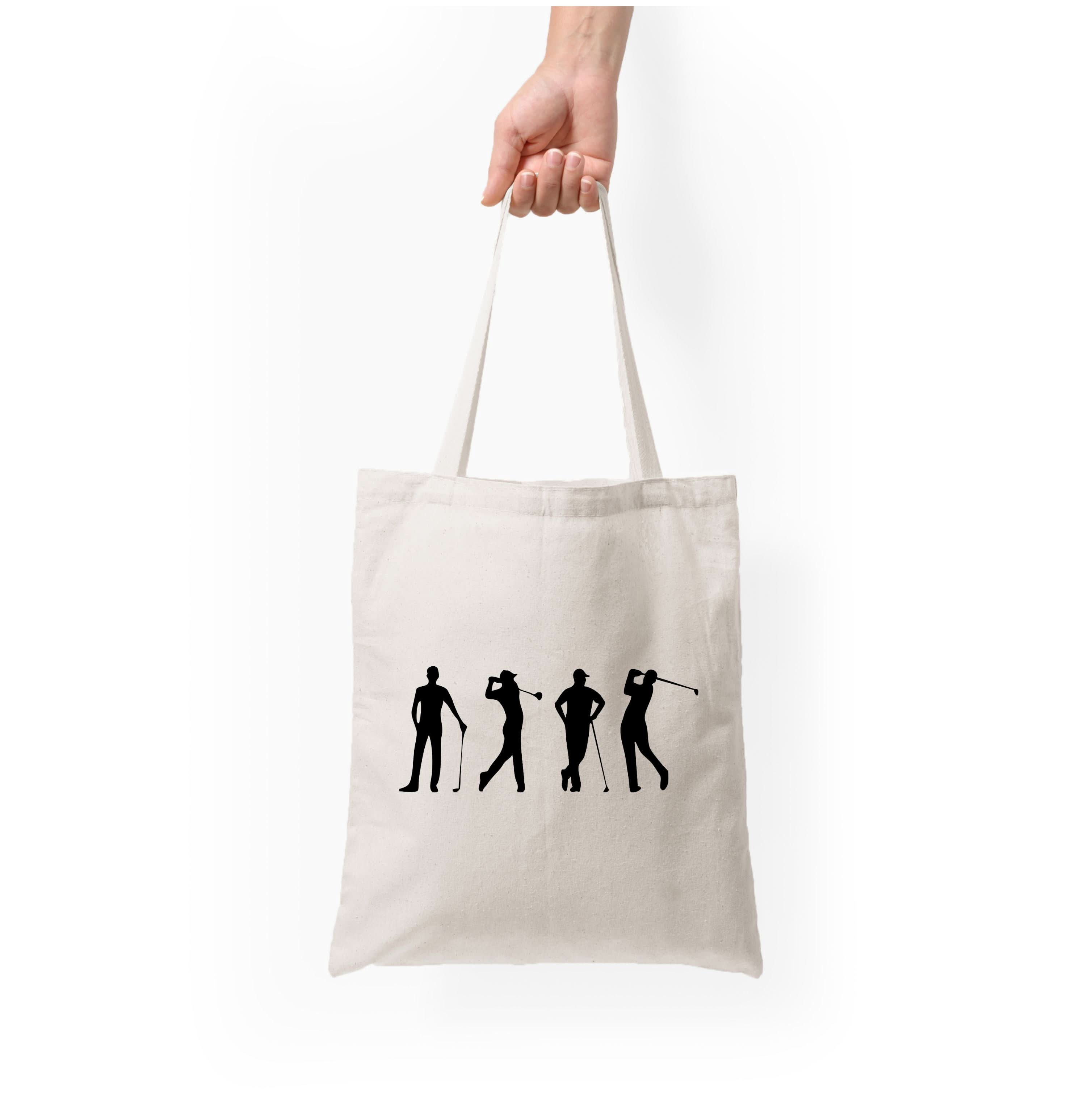 Golf Silhouettes Tote Bag