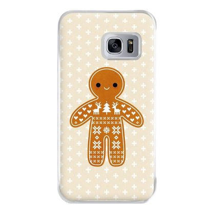 Christmas Jumper Pattern Gingerbread Man Phone Case