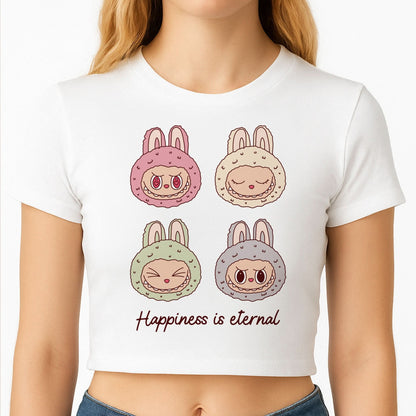 Happiness Is Eternal Monsters Crop Top