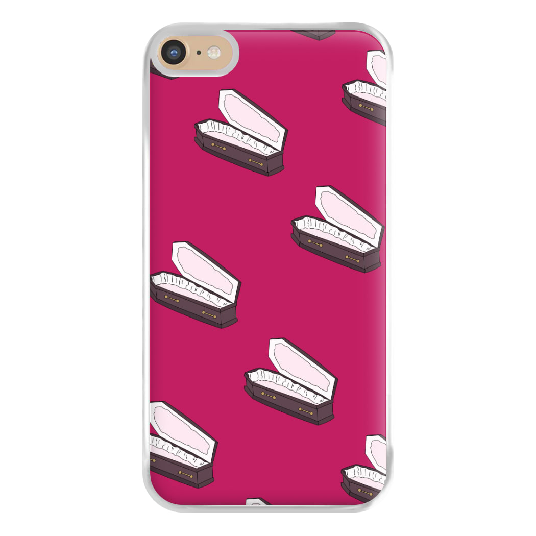 Bright Pink Coffin Pattern iPhone 6 Plus / 7 Plus / 8 Plus Case