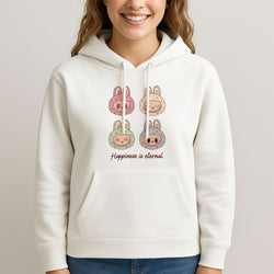 Happiness Is Eternal Monsters Womans Hooded Sweatshirt