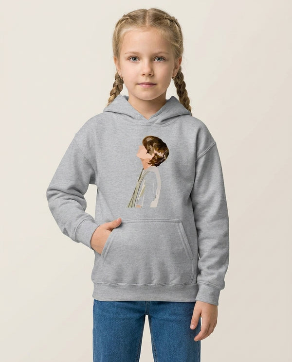 Cast Member - K Pop Kids Hoodie — Grey Front, worn