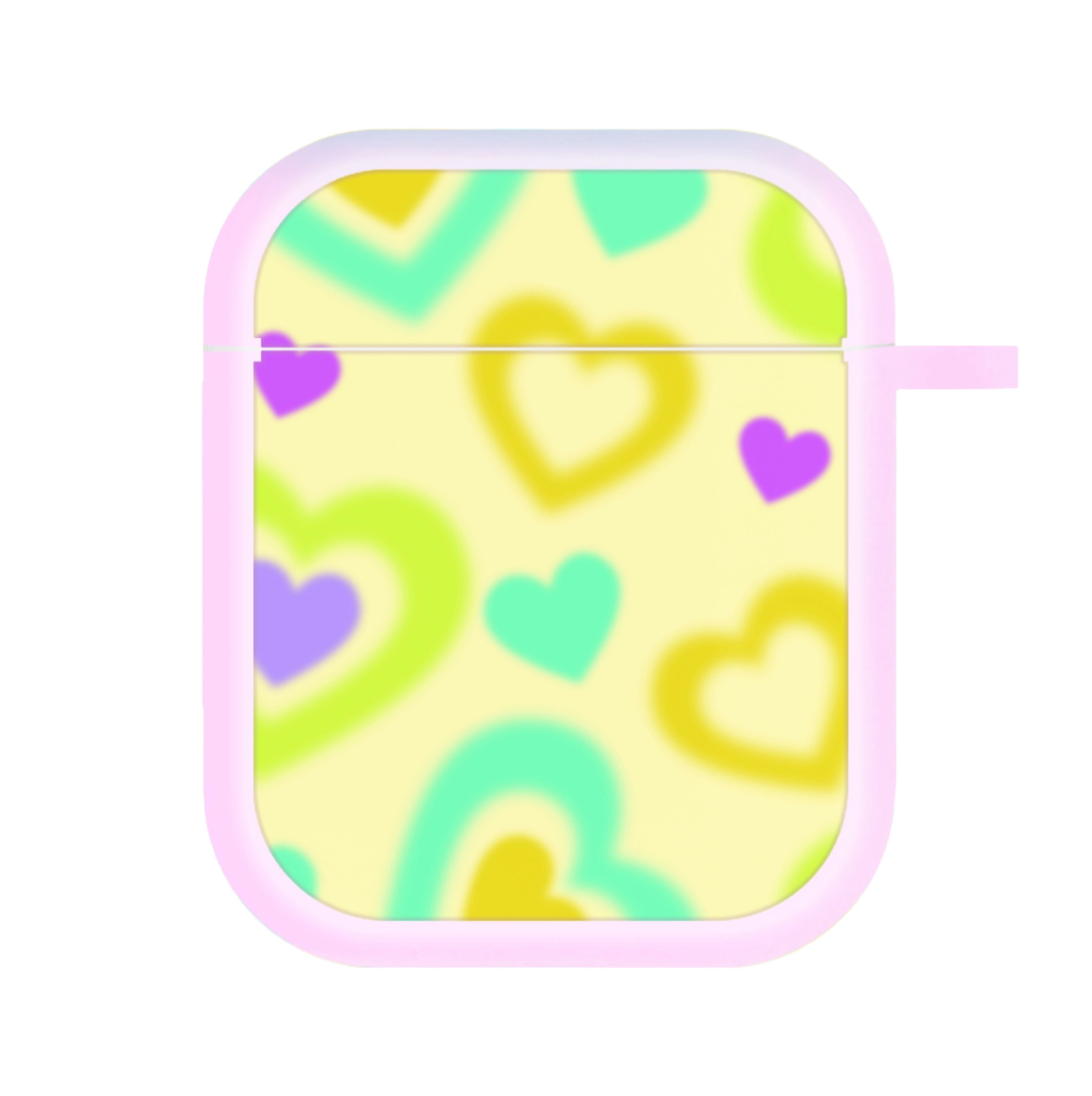 Multicoloured Hearts Gradient Pattern AirPods Case