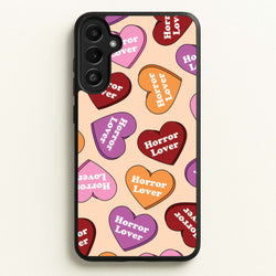 Horror Lover Hearts Pattern Galaxy A34 Case