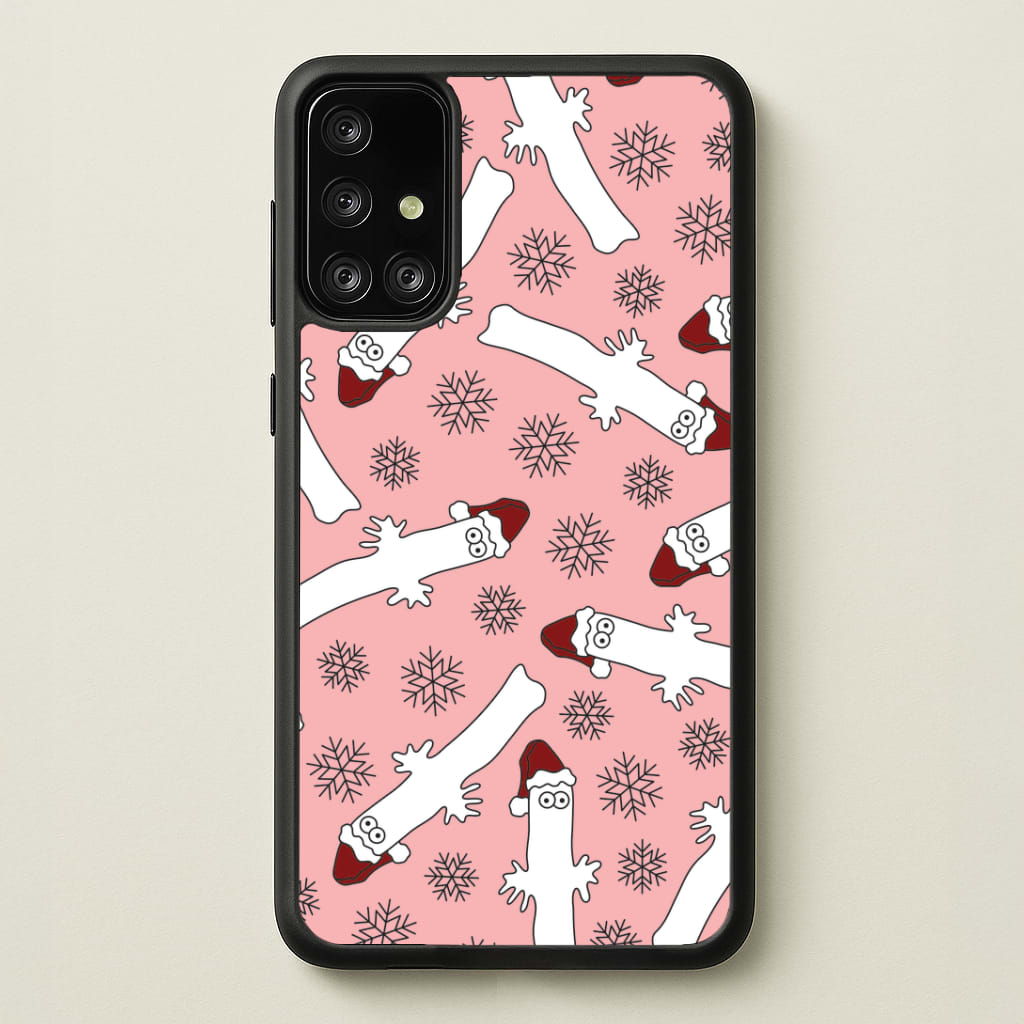 Wiggly Moom Xmas Hat Pattern Galaxy A71 Case
