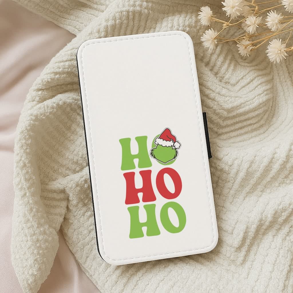 Green Ho Ho Ho Leather Phone Case