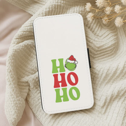 Green Ho Ho Ho Leather Phone Case
