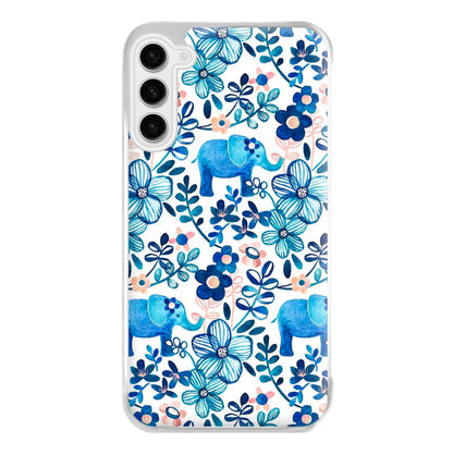 Elephant and Floral Pattern Phone Case