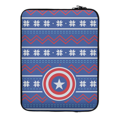 Captain Christmas Pattern Laptop Sleeve