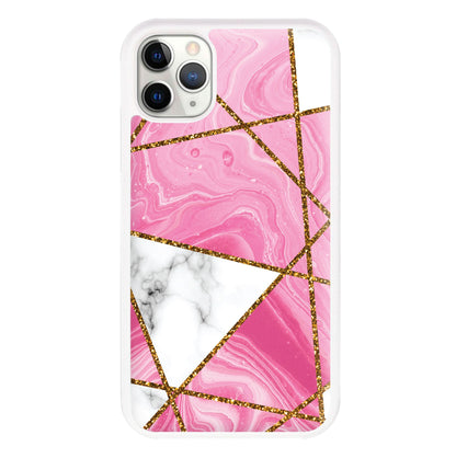 Pink Marble And Gold Collage Phone Case