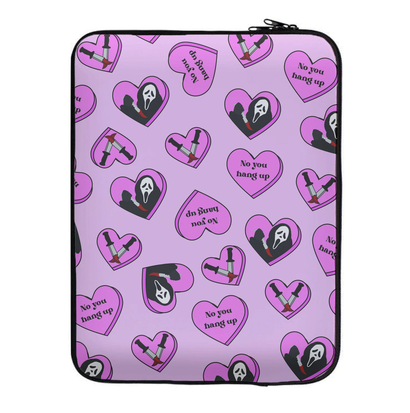 No You Hang Up Love Hearts Laptop Sleeve