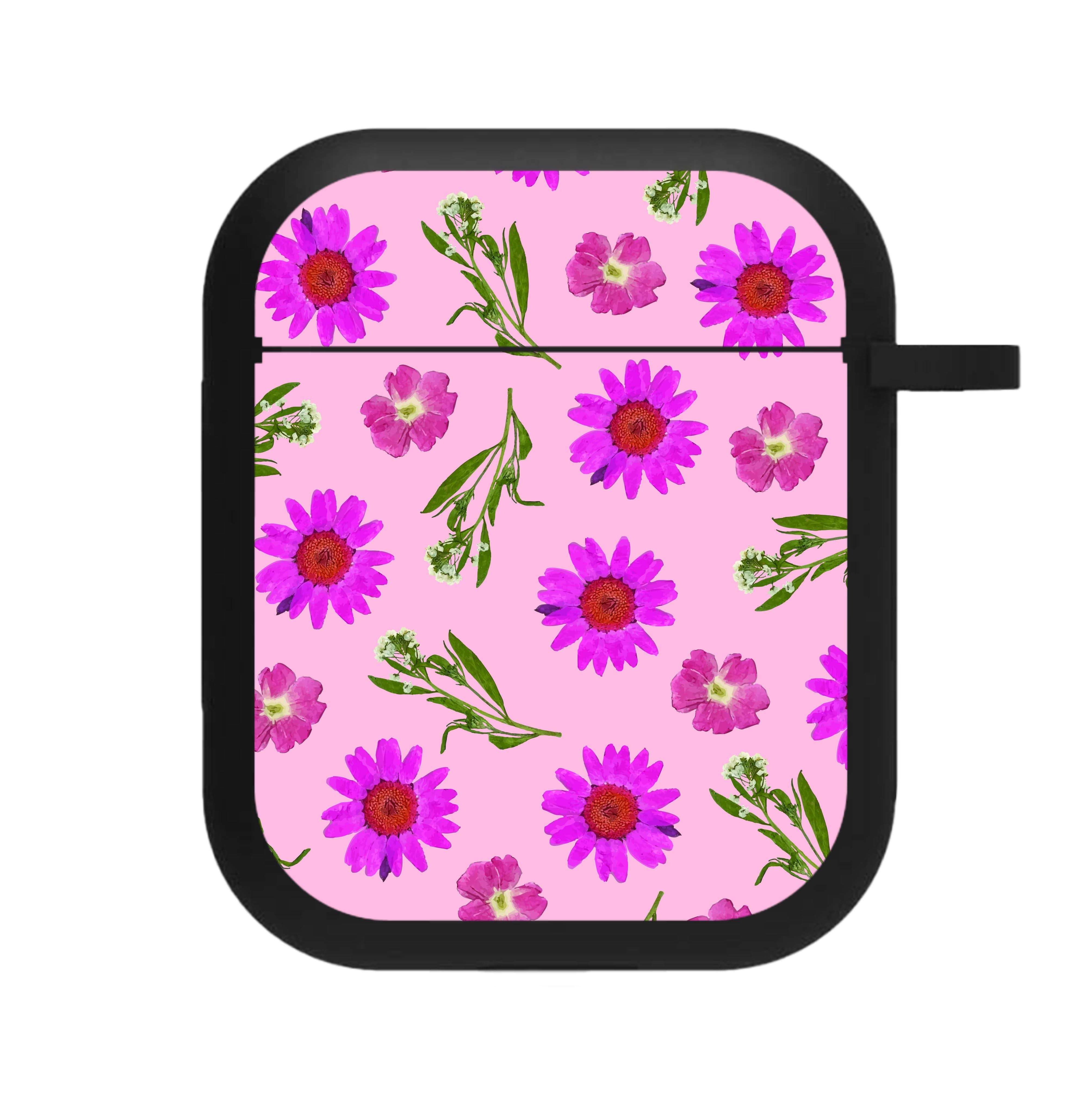 Pressed Pink Flowers Pattern  AirPods Case