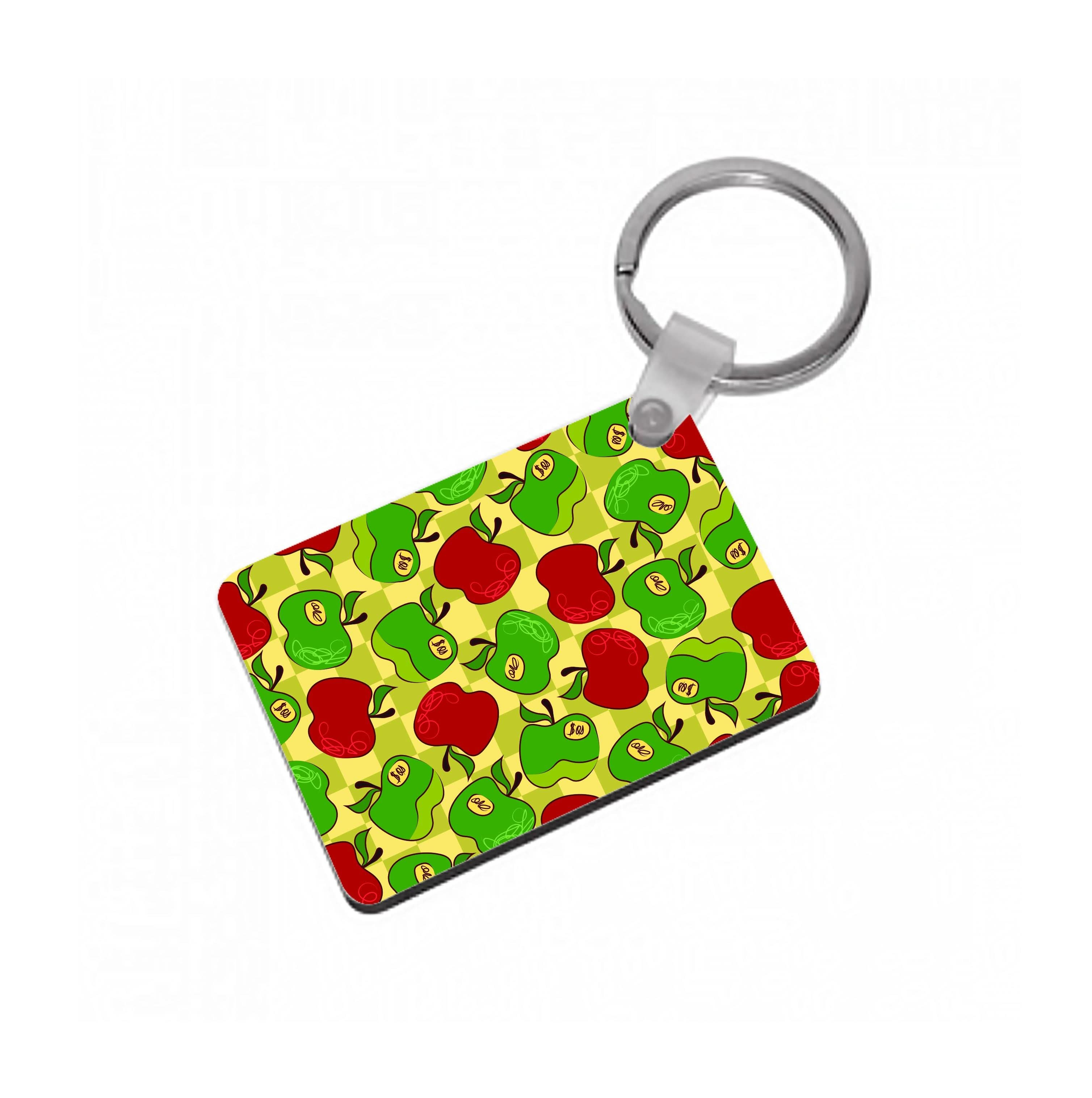 Artsy Apples Pattern Keyring