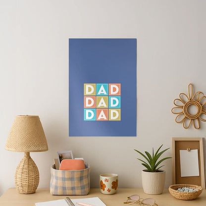 Dad Cubes Art Print