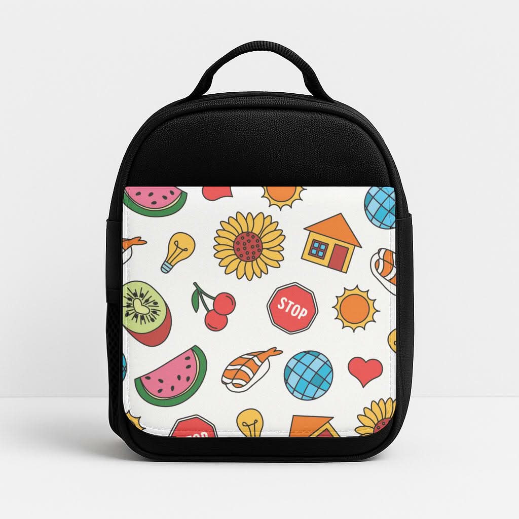 Harry Stickers Pattern Insulated Lunch Bag