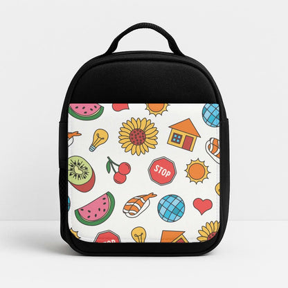 Harry Stickers Pattern Insulated Lunch Bag