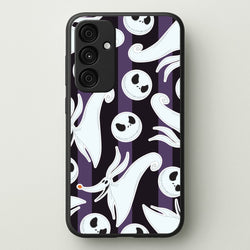 Skeleton Dog And Face Pattern Galaxy A55 Case