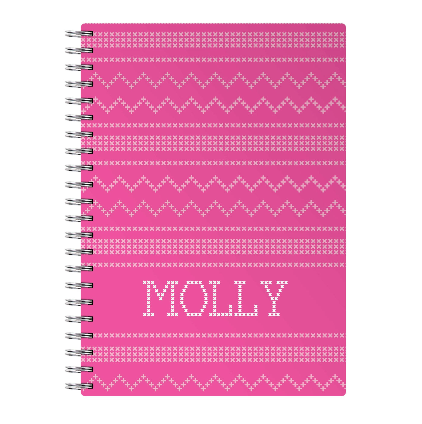 Personalised Christmas Jumper Pink Notebook