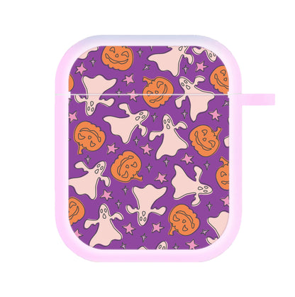Abstract Halloween Pattern AirPods Case