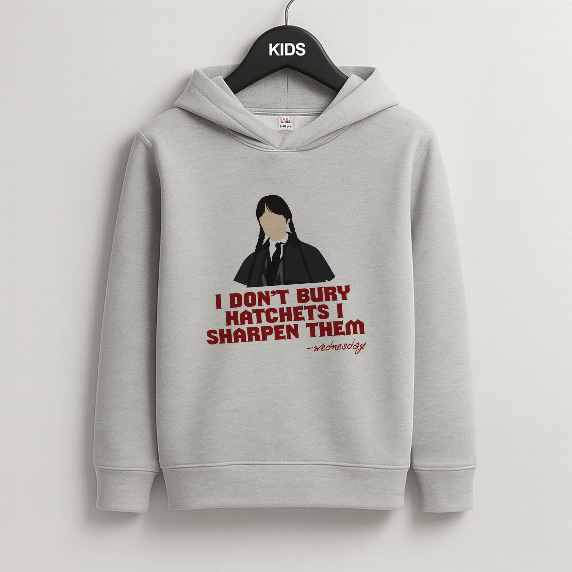 I Sharpen Them Grey Kids Hoodie