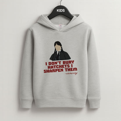 I Sharpen Them Grey Kids Hoodie