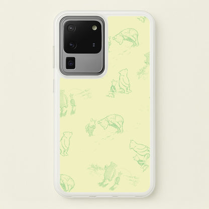Sketched Winnie Pattern Galaxy S20 Ultra Case