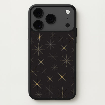 Christmas Gold Stars Pattern iPhone 17 Pro Max Case