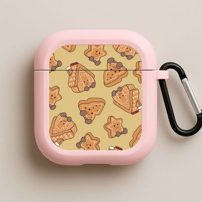 Gingerbread Plushies Pattern Pink AirPods Case