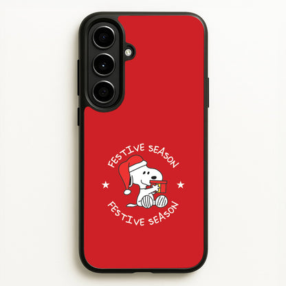 Cartoon Beagle Festive Season Galaxy A56 Case