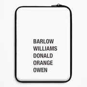 Take Band Members Names Laptop Sleeve 1