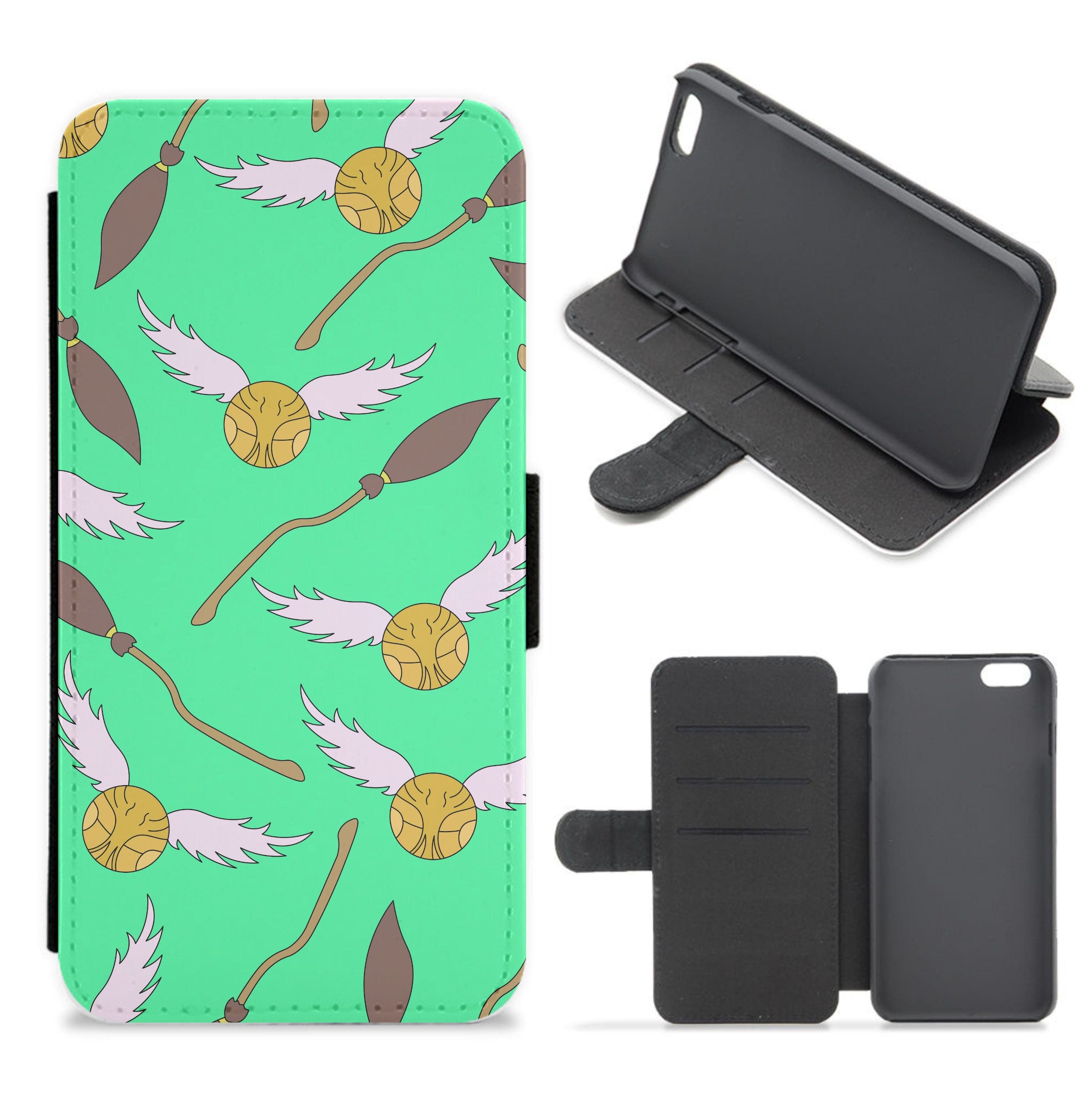 Quidditch Pattern Flip / Wallet Phone Case