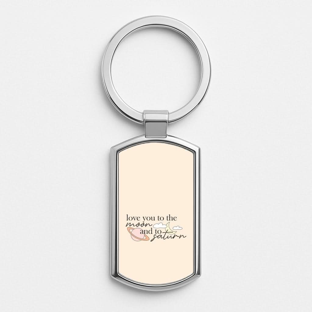 Love You To The Moon And Saturn Luxury Keyring